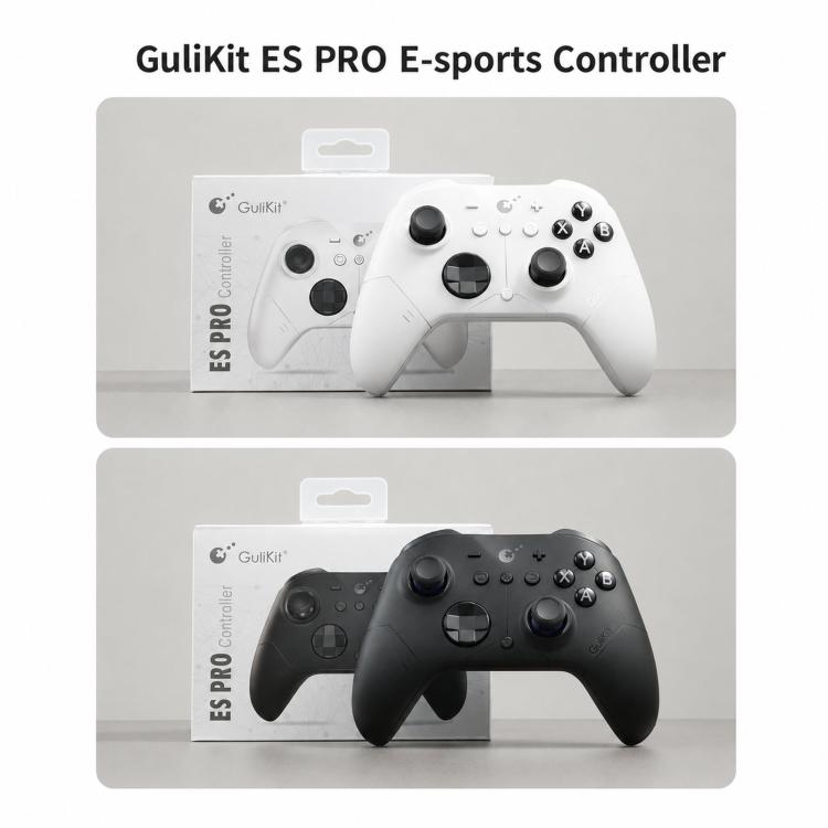 E-sports controller blister pack showing white and black controller sets