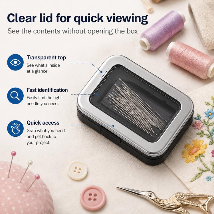Magnetic Storage Box With Transparent Lid