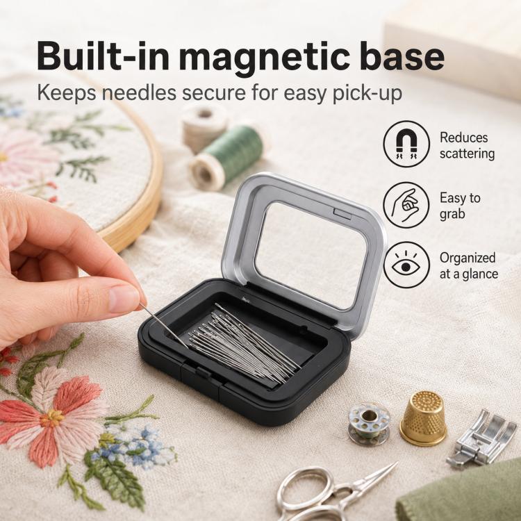 Magnetic Storage Box With Transparent Lid