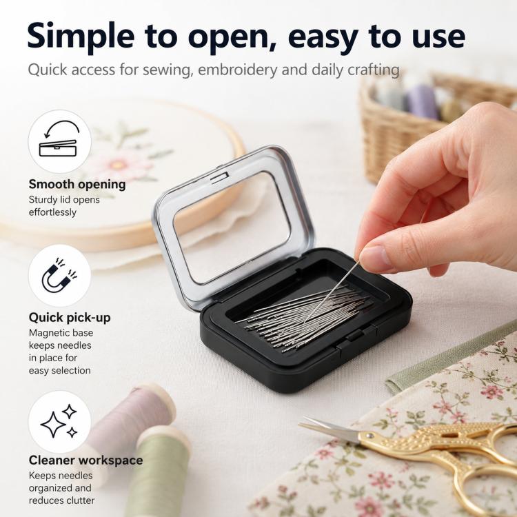 Magnetic Storage Box With Transparent Lid