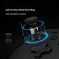 Black game controller with anti-friction stick ring detail and blue lighting