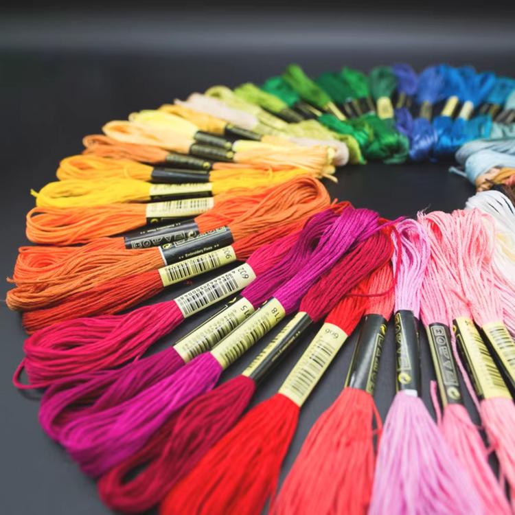 8m 6-strand Polyester Embroidery Thread Handicraft Sewing Thread