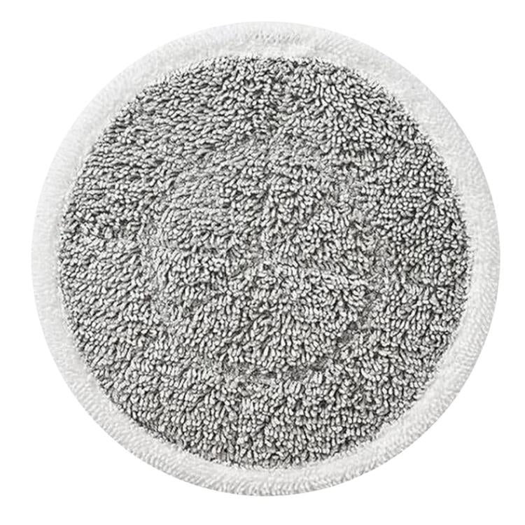 Gray textured steam mop pad, circular microfiber replacement