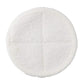 White plush steam mop pad, circular microfiber replacement