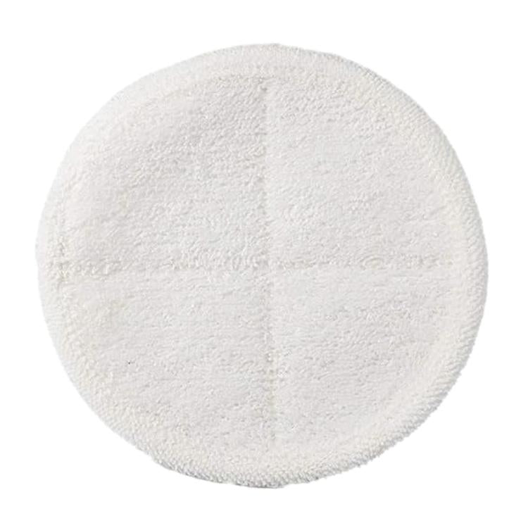 White plush steam mop pad, circular microfiber replacement