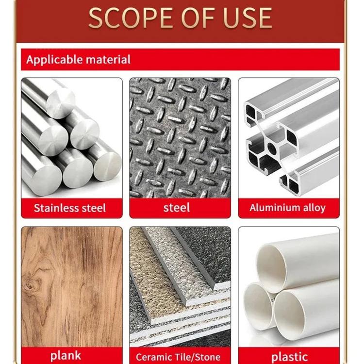 Center punch product packaging showing compatible materials samples