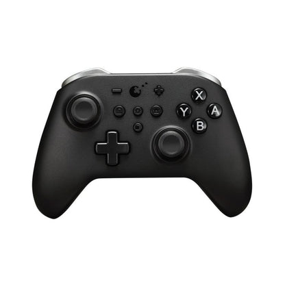 Black wireless game controller with two analog sticks, D-pad, and face buttons
