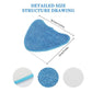 Blue microfiber steam mop pad with dense textured surface