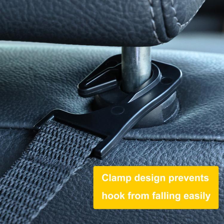 4pcs / Box Car Seat Headrest Webbing Hooks Multi-Functional Mounting Bracket Adjustable Car Hook