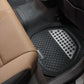 Silicone car floor mat with raised channels and perforated anti-slip grip area