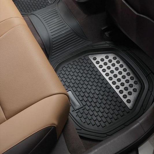 Trimable Silicone Car Floor Mats Waterproof Anti-Slip Foot Pads, Front, Rear