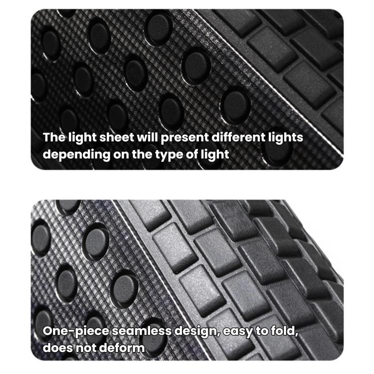 Silicone car floor mat with circular grip studs and raised waffle texture