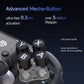 Black wireless game controller with ABXY buttons and D-pad on top surface