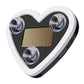 Heart-shaped solar car ambient light with clear LED bulbs and charging panel