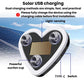 Heart-shaped solar car ambient light with suction cup base and Type-C switch