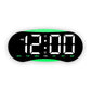Curved LED Digital Wall Clock Large Display Desk Clock with Ambient Night Light, Day Date Temperature Dimmable for Bedroom Office