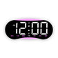 Curved LED Digital Wall Clock Large Display Desk Clock with Ambient Night Light, Day Date Temperature Dimmable for Bedroom Office