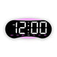 Curved LED Digital Wall Clock Large Display Desk Clock with Ambient Night Light, Day Date Temperature Dimmable for Bedroom Office