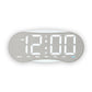 Curved LED Digital Wall Clock Large Display Desk Clock with Ambient Night Light, Day Date Temperature Dimmable for Bedroom Office