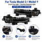 Front fog light assemblies with clear lenses, durable black housing, and mounting tabs