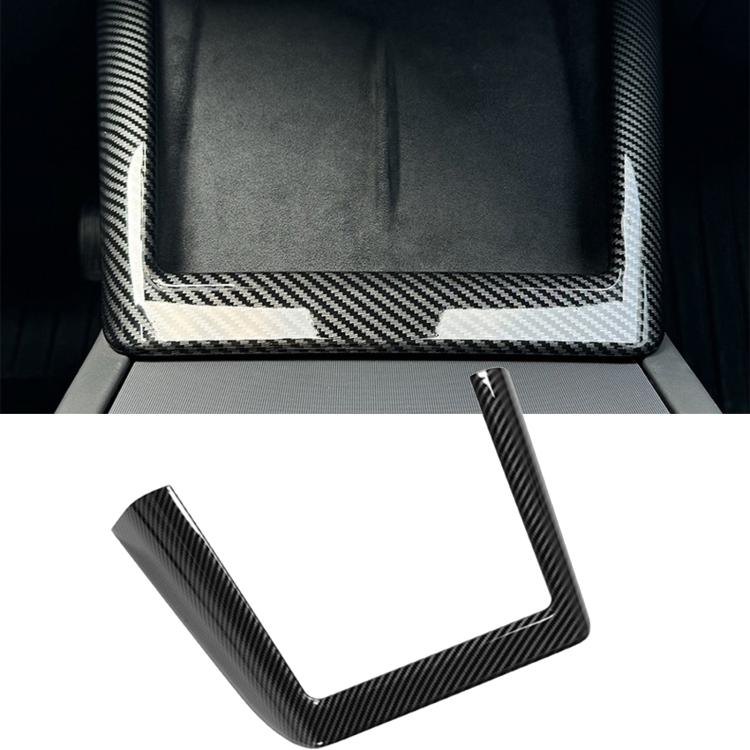 U-shaped wireless charger bezel trim, dark carbon fiber weave with lighter trim