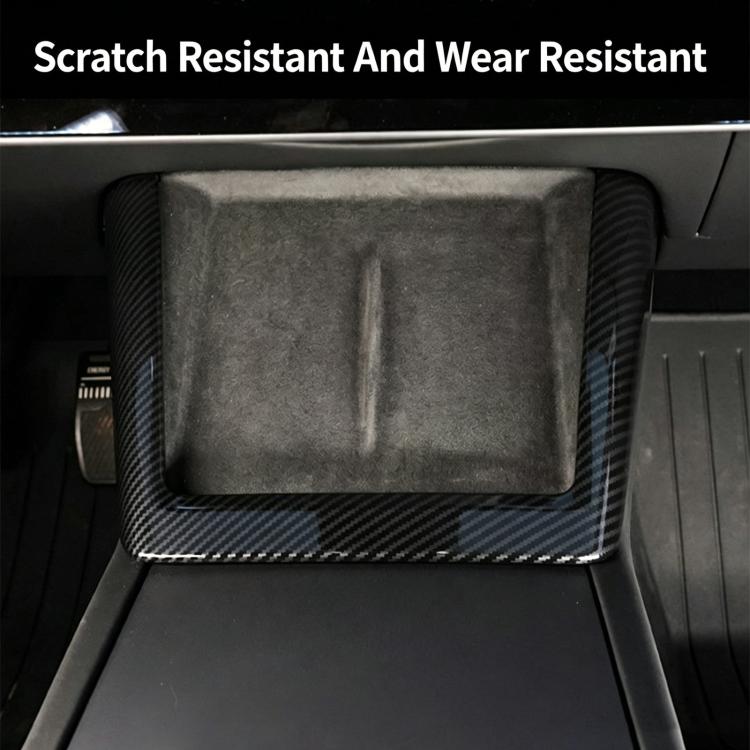 U-shaped wireless charger bezel trim, carbon fiber surround with blue stripe