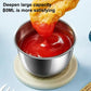 Mini 304 stainless steel dip seasoning container, round bowl shape, no lid visible