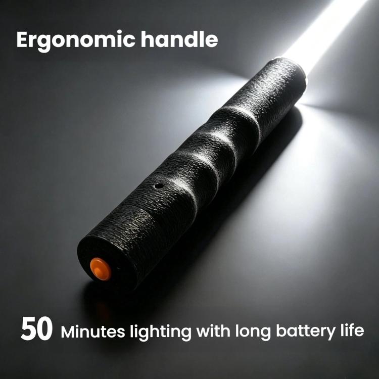 Black ergonomic LED silicone light tube with orange control end