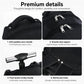 Black rolling backpack with padded carry handle, smooth dual zippers, and reinforced rivets.