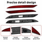 Red lens fog light reflector set with black housing and mounting tabs