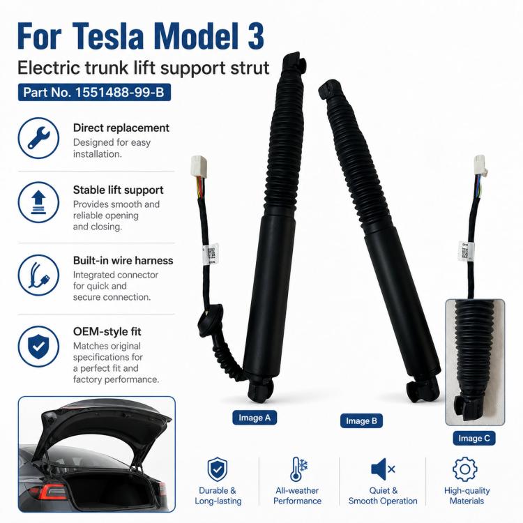 For 2021-2023 Tesla Model 3 Electric Tailgate Support 1551488-99-B, 1551488-99-B