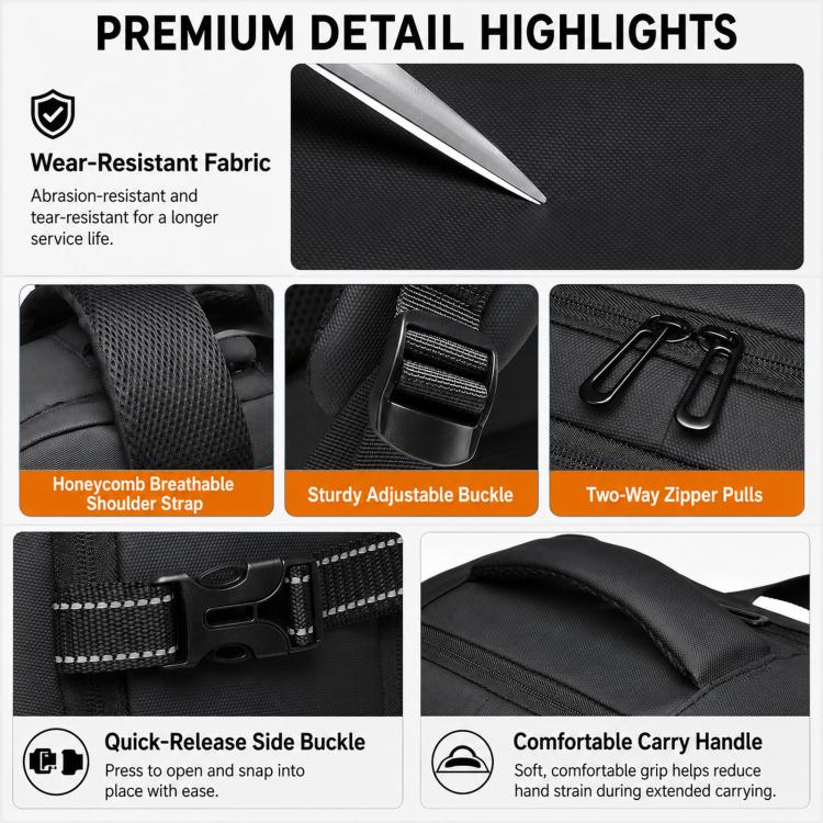 WEIXIRE B929 Men Business Backpack for Short Trips Lightweight Large-Capacity Laptop Bag