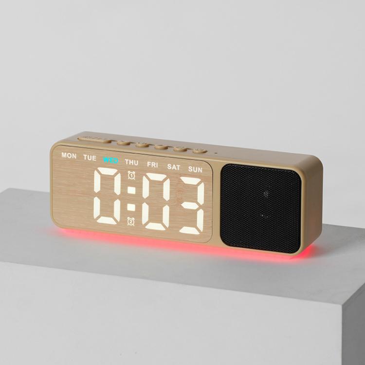 Bluetooth Speaker Digital Alarm Clock with Night Light Large LED Display Clock with Date, Dimmer and Dual Snooze Alarms