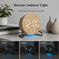Aesthetic LED Digital Desk Clock Bedside Alarm Clock With Bottom Ambient Light, Countdown Timer, Date And Temperature