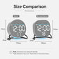 Aesthetic LED Digital Desk Clock Bedside Alarm Clock With Bottom Ambient Light, Countdown Timer, Date And Temperature