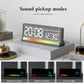 LED Digital Alarm Clock with Sound-Activated RGB Light Large Display with Date/Day/Temperature Support USB Output