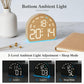 LED Digital Alarm Clock with Bottom Ambient Light Desk Clock with Temperature DST Dual Alarm