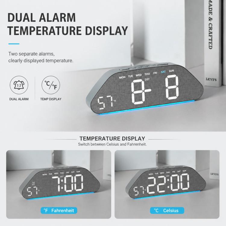 Digital Alarm Clock With USB Output Charger Accurate To The Second LED Desk Clock
