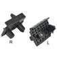 Left and right black bumper bracket set with grid base and clip posts