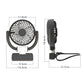Compact car fan size diagram showing front grille, side profile, and base clip