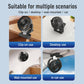 Portable clip-on fan mounted for desktop, wall, and in-car use with bracket