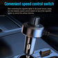 Car cooling fan with speed control switch knob on cigarette-lighter style base