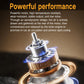 Car cooling fan motor housing with airflow outlet and protective grille