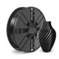 TPU 3D printer filament spool with dark gray flexible filament, 1.75 mm