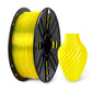 TPU 3D printer filament spool with yellow flexible filament, 1.75 mm