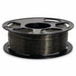 Dark gray glitter PETG filament on black spool reel, metallic speckled sparkle finish