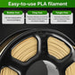 PLA 1.75mm metallic gloss filament spool with gold-toned shiny filament