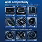 USB car vent fan compatible with horizontal, vertical, angled, and thick-slat vents