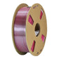 Dual-color metallic PLA filament spool, pink-red shifting metallic on spool reel