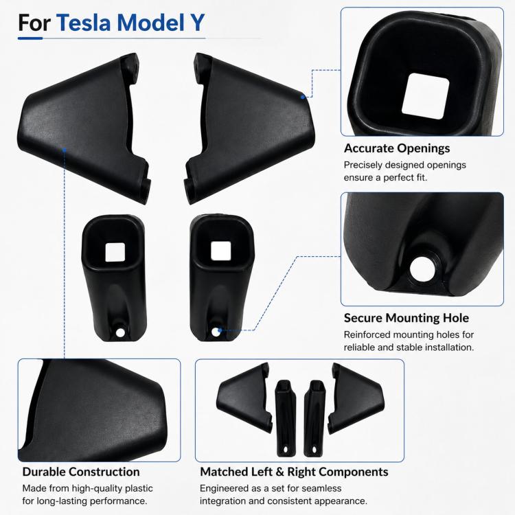 Black radiator brackets set showing square openings and bottom mounting holes.